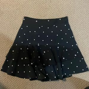 Top Shop polka dot skirt with two ruffles